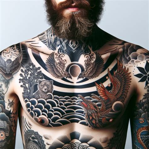 diseños tatuajes pecho hombre|Tatuajes hombre pecho